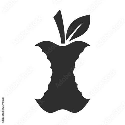 Bitten apple vector icon