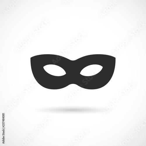 Black anonymous mask vector icon