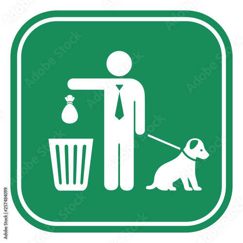 Clean up after your dog sign