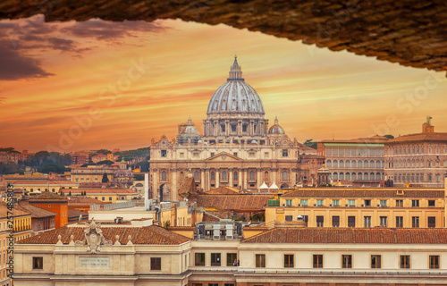 Rome city Vatican skyline view