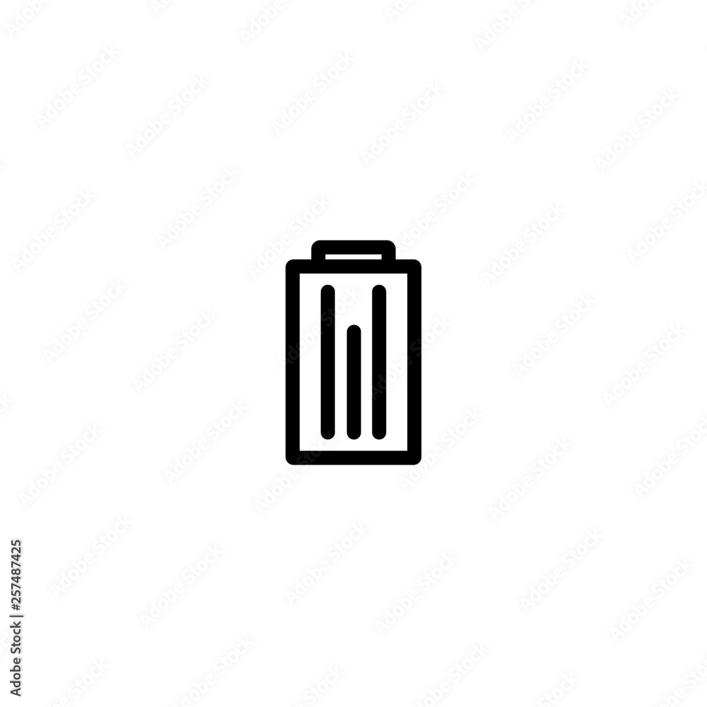 Trash can icon vector illustration isolated on a white background Trash can icon vector illustration isolated on a white background