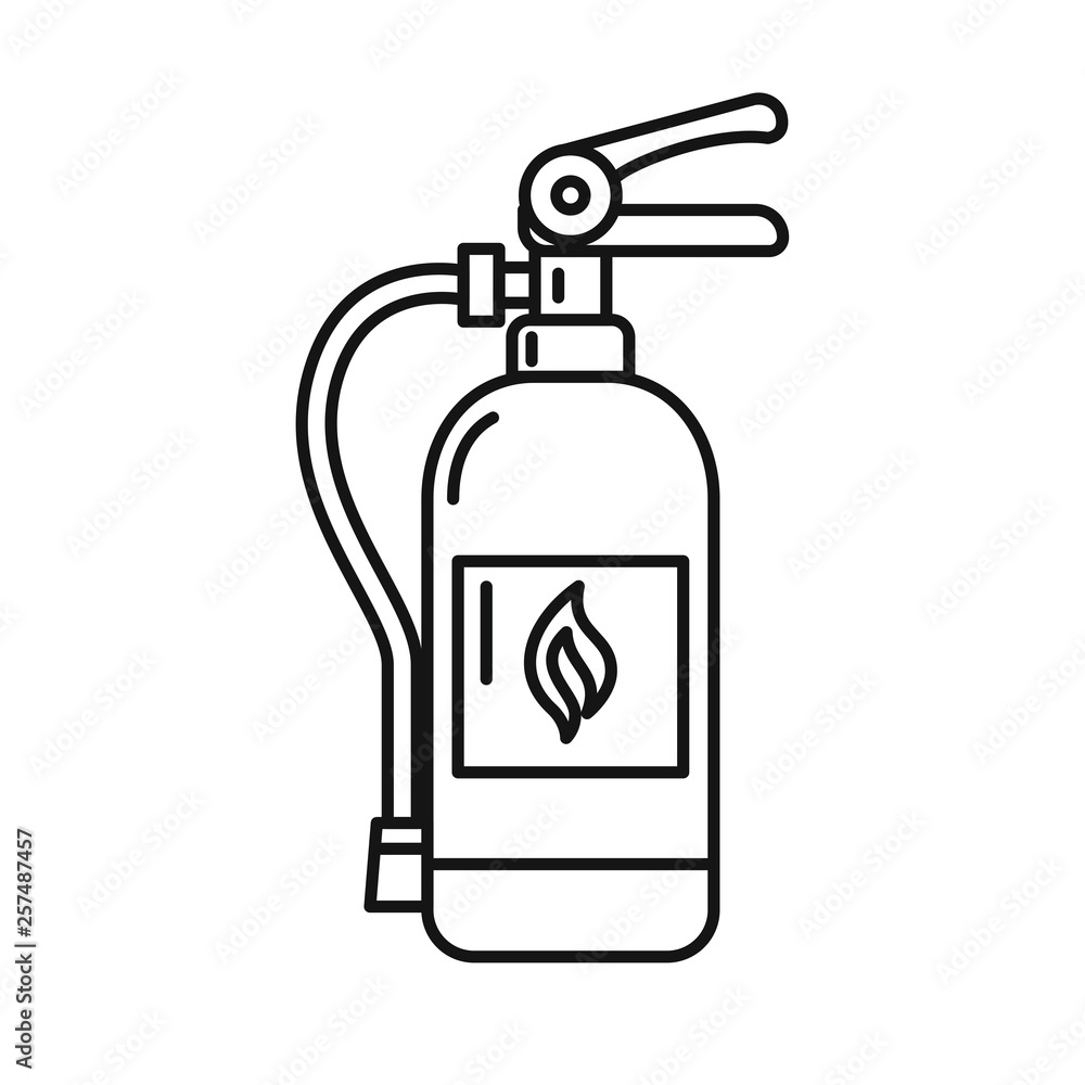 fire extinguisher icon outlines fire extinguisher icon outlines