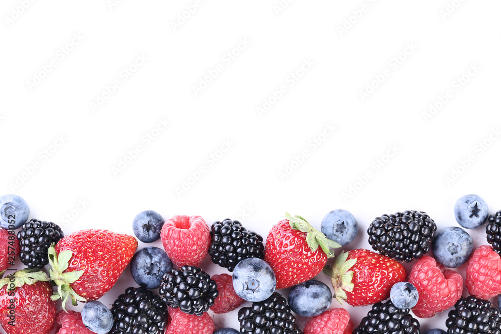 Ripe and sweet fruits on white background Ripe and sweet fruits on white background