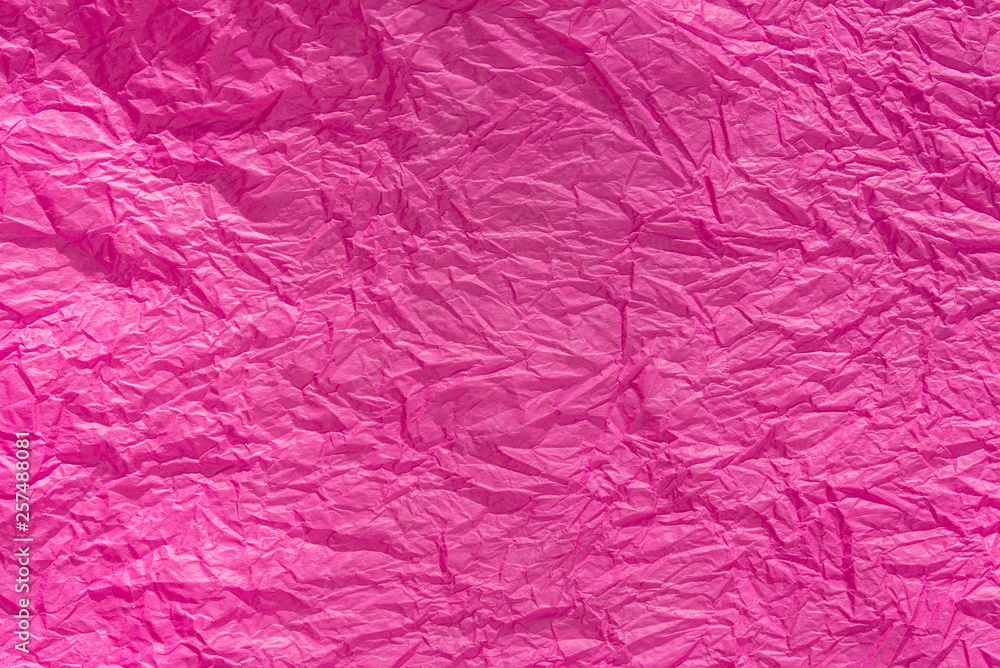 Fototapeta premium magenta creased tissue paper texture