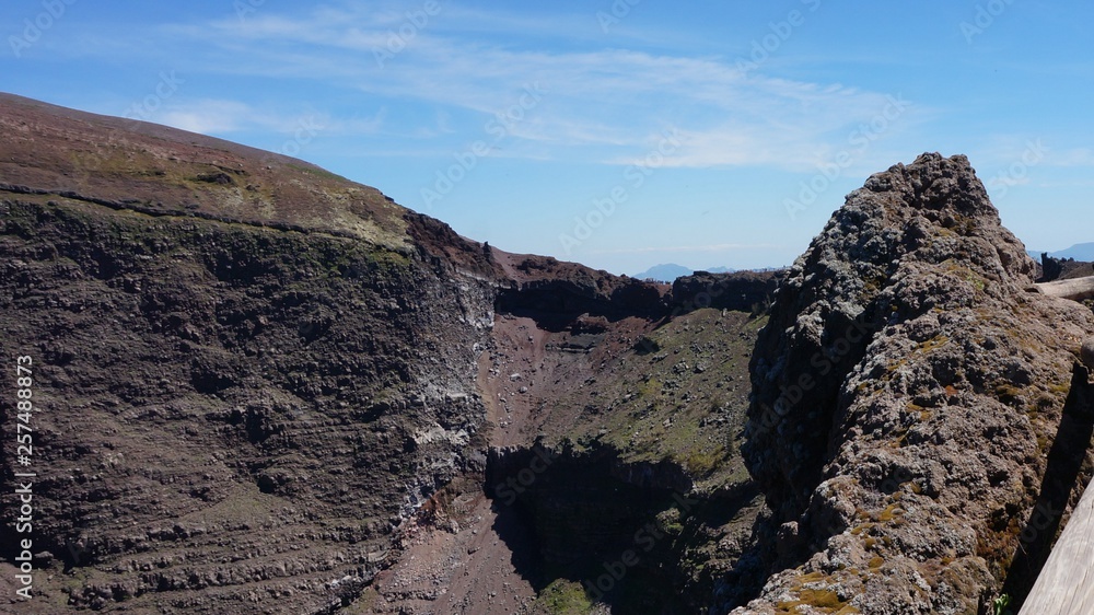 Vesuv Volcano crater and path around it Vesuv Volcano crater and path around it