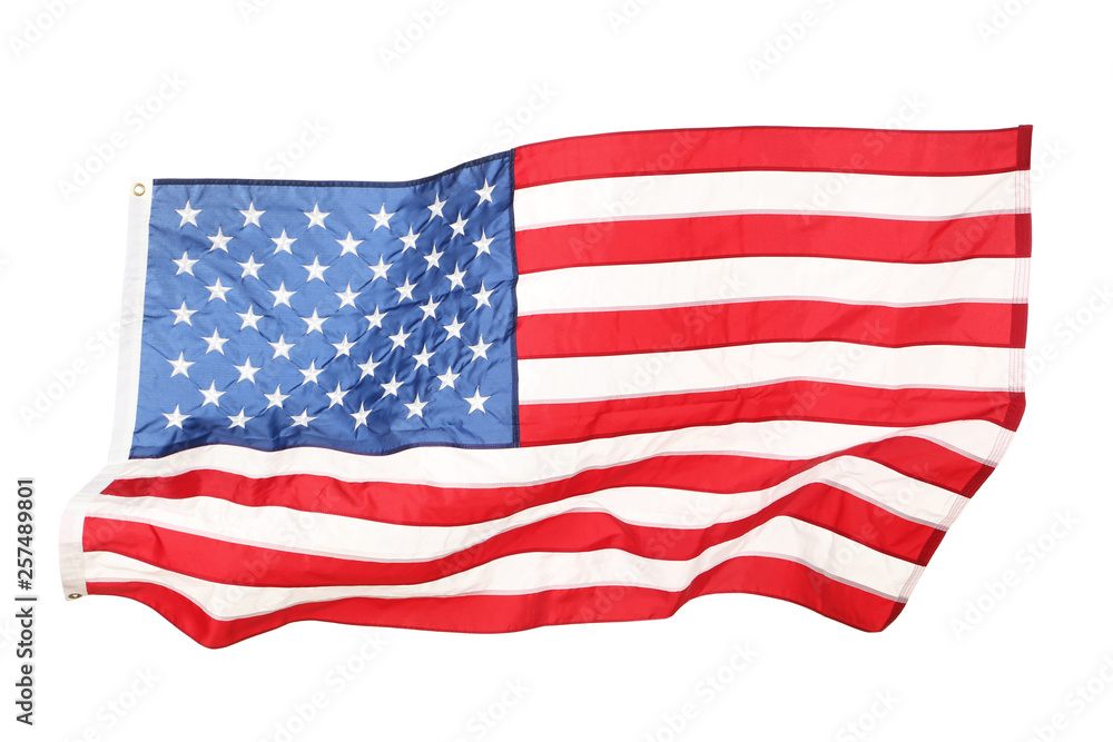 Fototapeta premium American flag isolated on white background