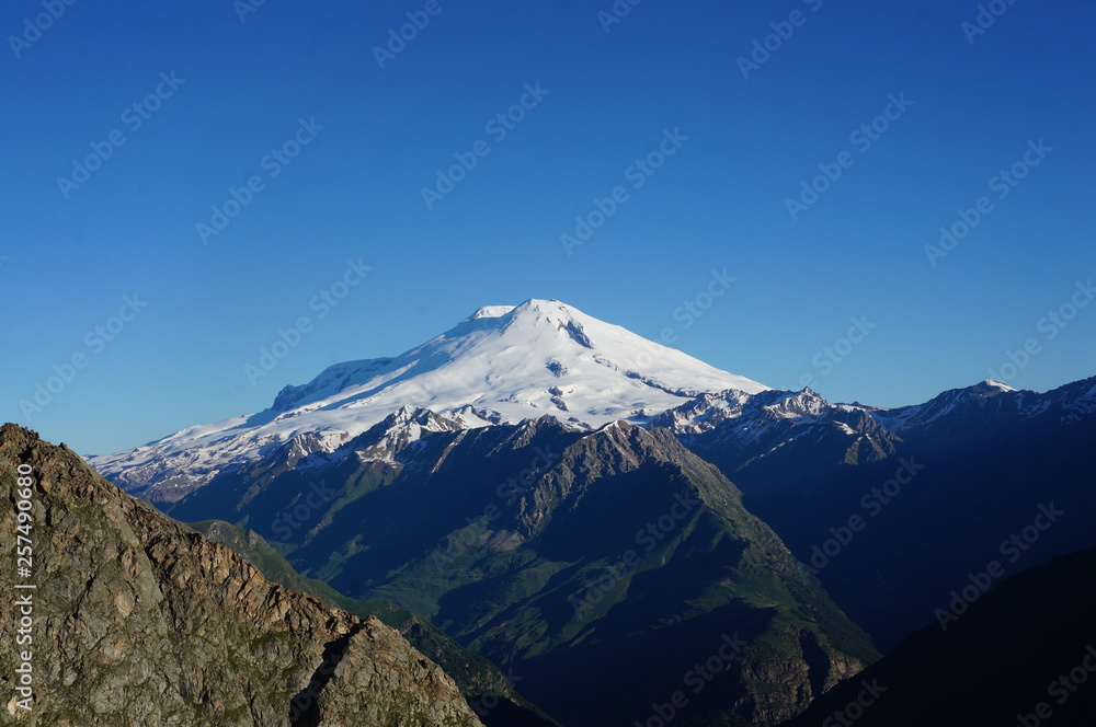 mountain elbrus in summer