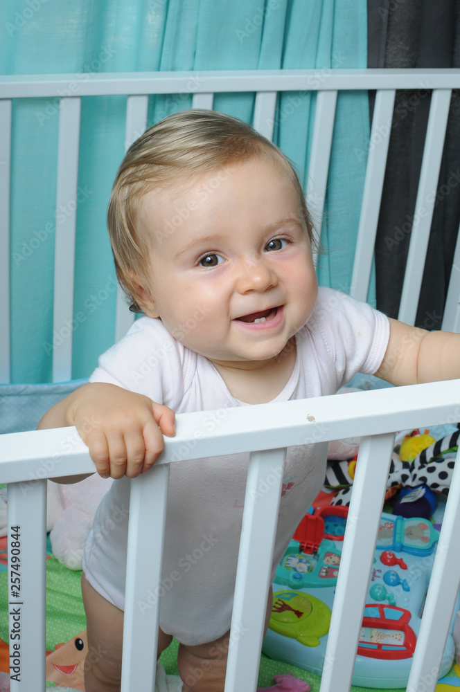 baby standing in bed baby standing in bed