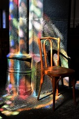 Leinwandbilder Buntglas Lichteinfall durch Kirchenfenster sakrale Stimmung  © Guy Pracros