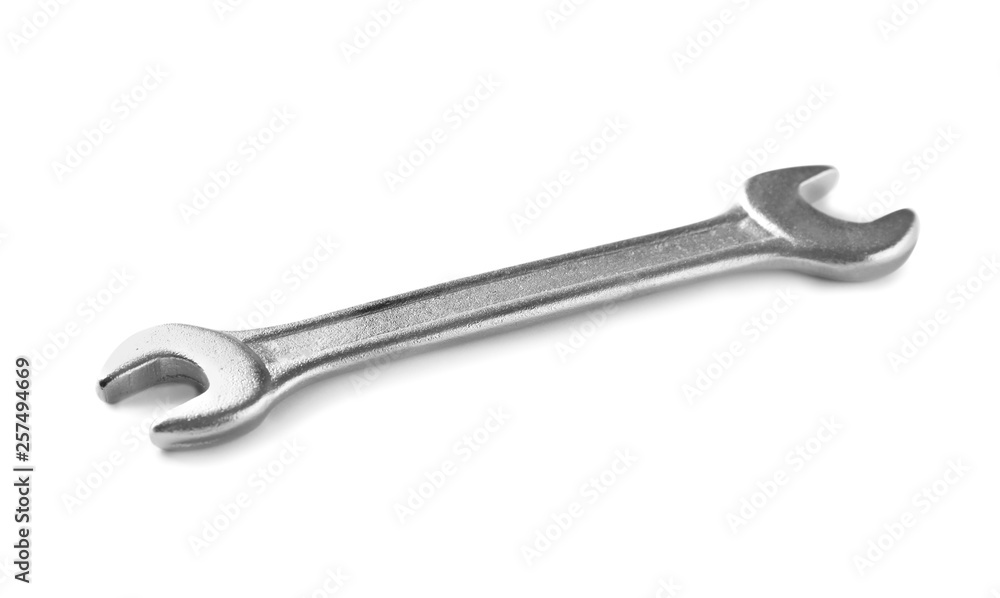 New wrench on white background. Plumber tools New wrench on white background. Plumber tools