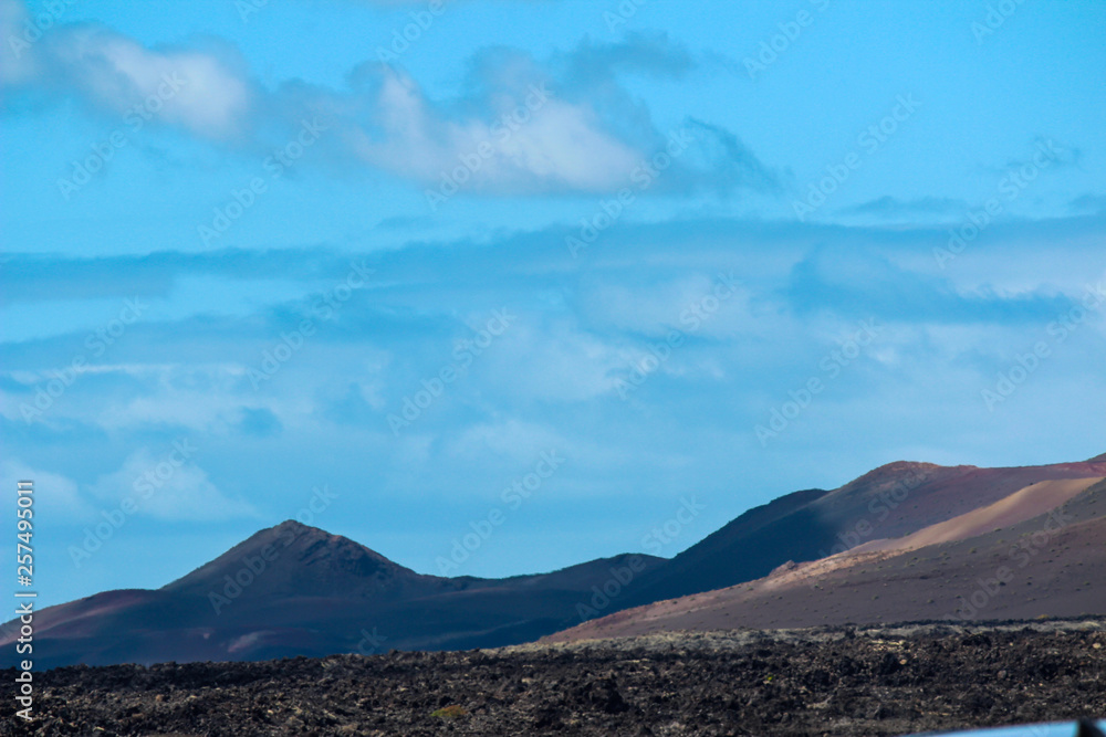 Desert and volcanoes on Lanzarotte