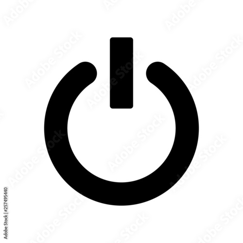 Power icon. On and off switch or start button. Vector Illustration