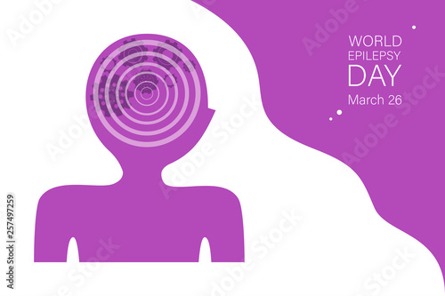World epilepsy day vector banner template