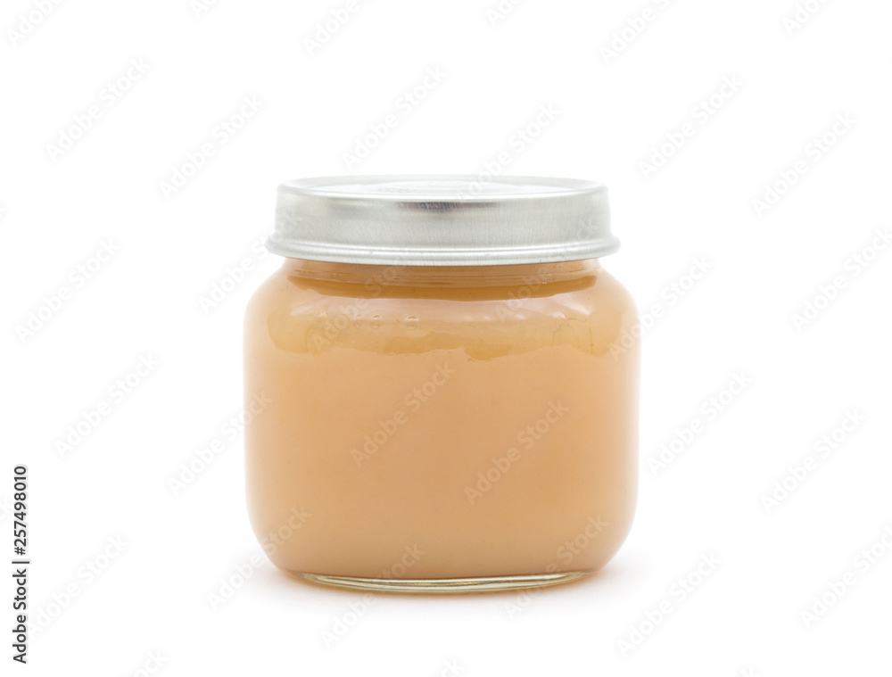 Jars of jam isolated on white background Jars of jam isolated on white background