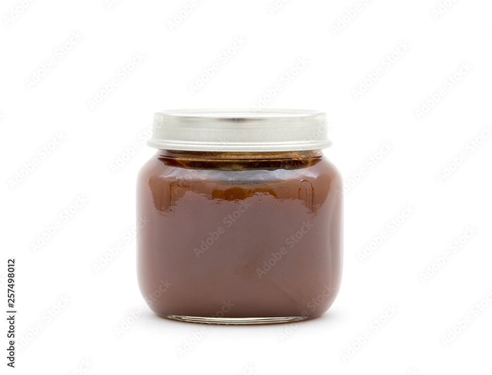 Jars of jam isolated on white background Jars of jam isolated on white background