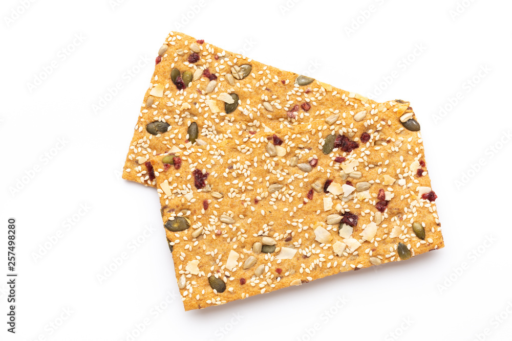 Rye bread slice on a white background. Rye bread slice on a white background.