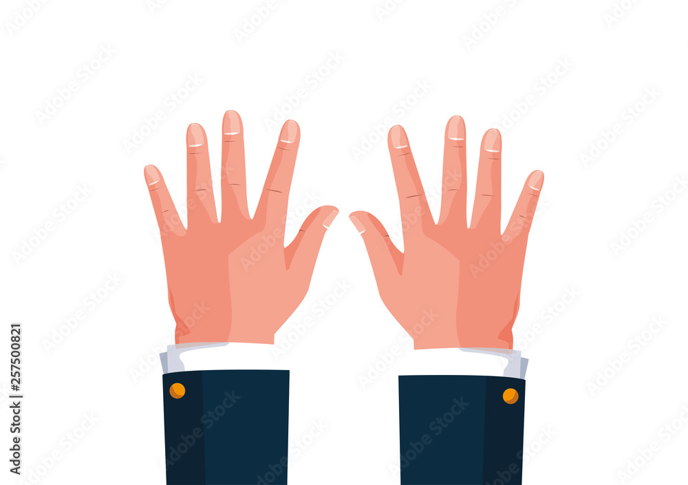 hands businessman isolated icon