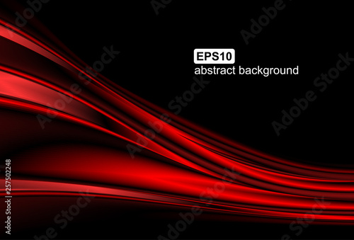 Vector abstract red wave background