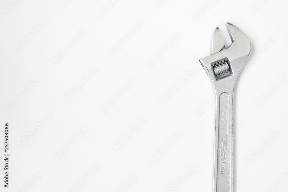Tools for repairing top view on white background Tools for repairing top view on white background