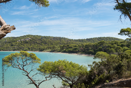 Beautiful bay in Porquerolles island, in the south of France. © acongar