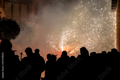 The correfocs is a typical Catalan celebration in which dragons with fireworks dance through the streets.