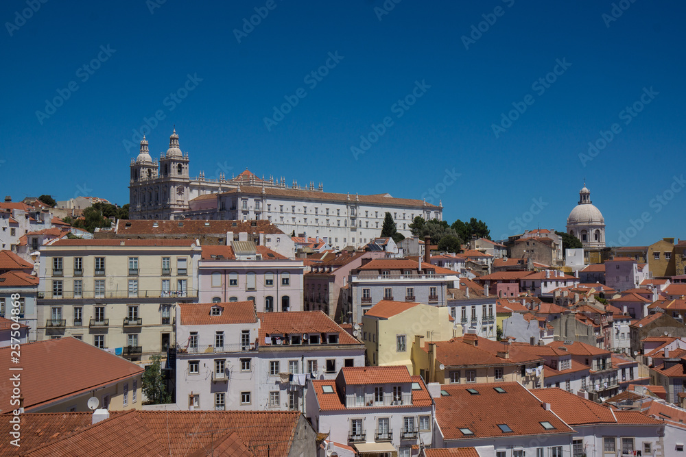 many buildings an cathedral of lisbon