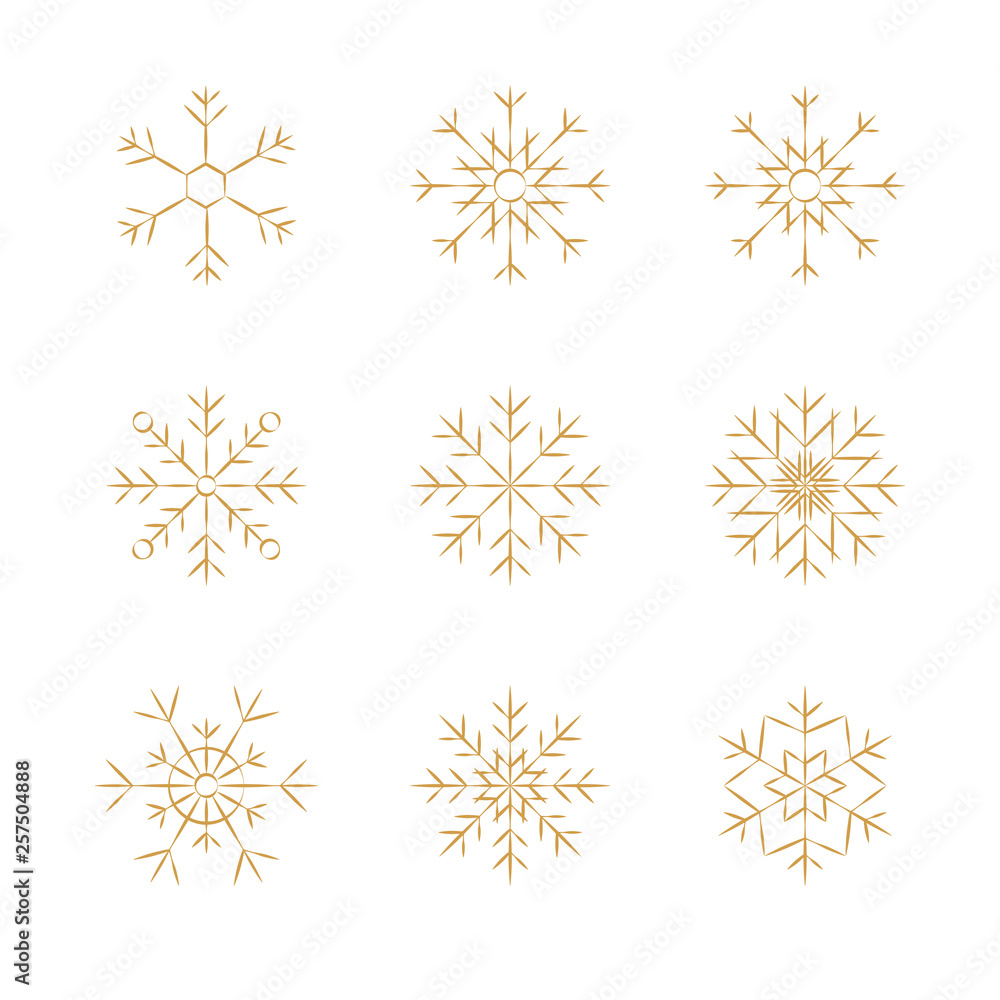 Snowflake winter set isolated on white background. Flat snow icons, silhouette for Christmas banner, decor, cards. New year ornament, design. Snowflake winter set isolated on white background. Flat snow icons, silhouette for Christmas banner, decor, cards. New year ornament, design.