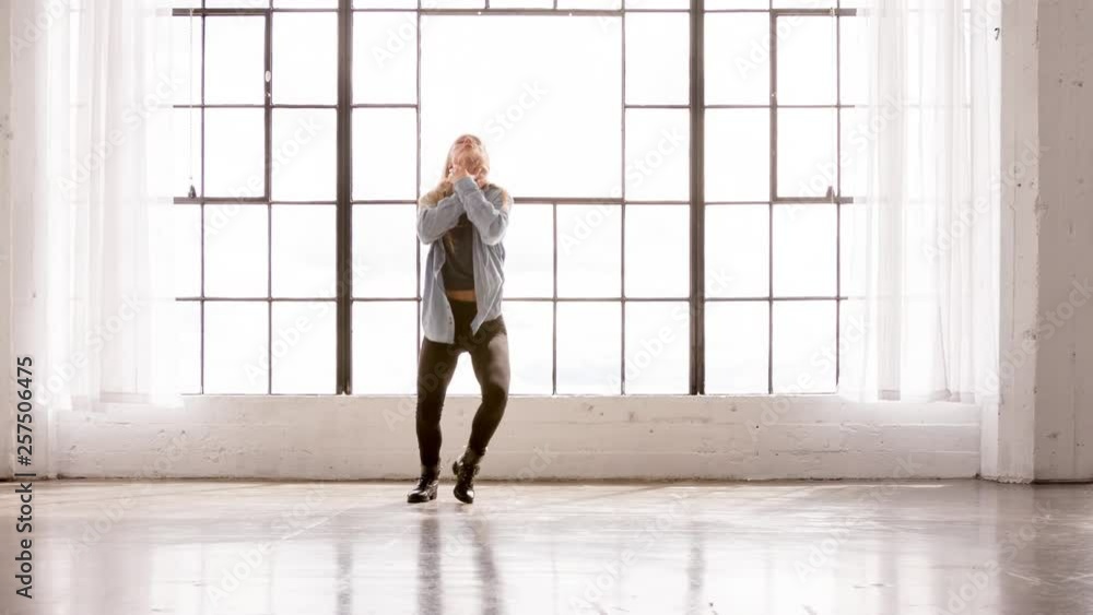Female Hip Hop dancer in slow motion. Female Hip Hop dancer in slow motion.