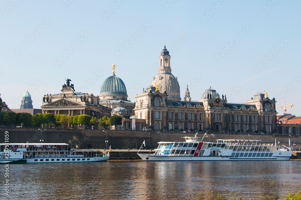 The ancient city of Dresden, Germany. Wonderful landscape.