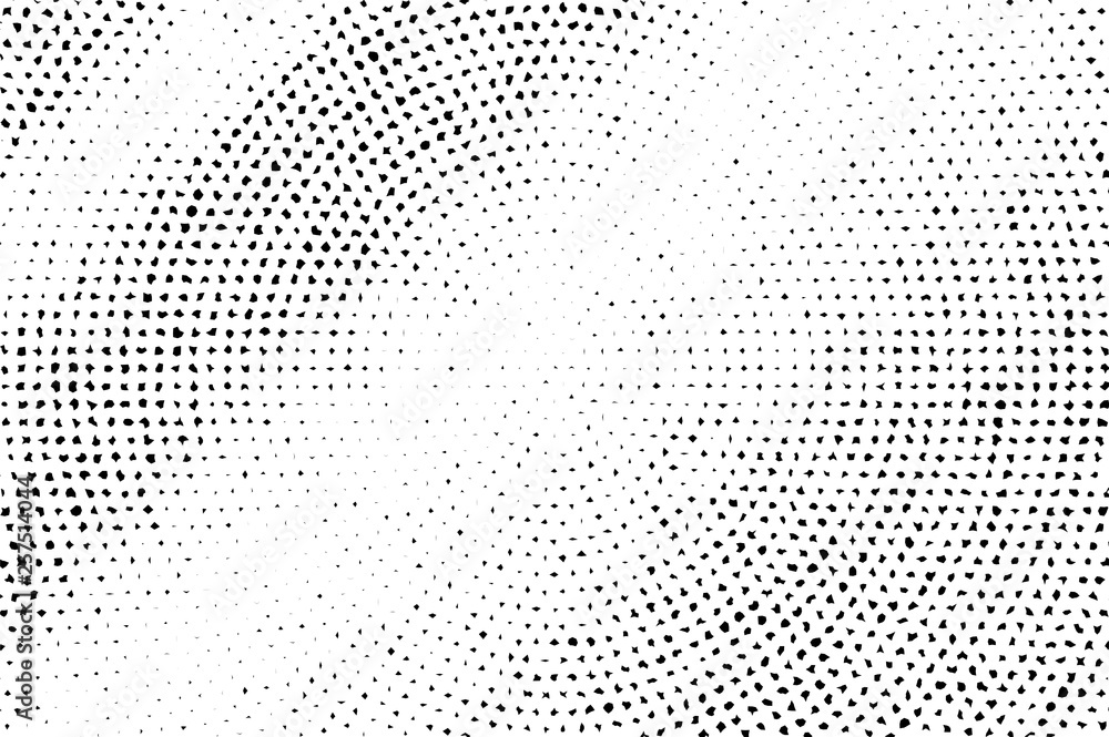 Black and white grungy vector texture. Diagonal faded gradient. Broken and distorted monochrome halftone. Black and white grungy vector texture. Diagonal faded gradient. Broken and distorted monochrome halftone.