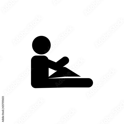 Man, floor, sitting icon. Element of man squatting icon for mobile concept and web apps. Detailed Man, floor, sitting icon can be used for web and mobile