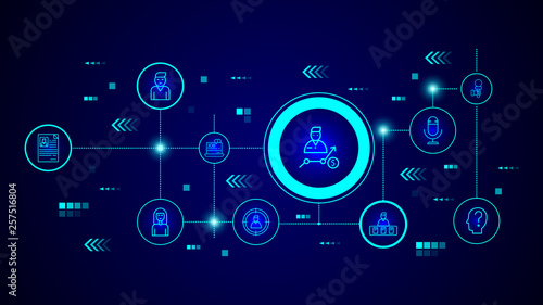 increase in employee salary icon. From interview set