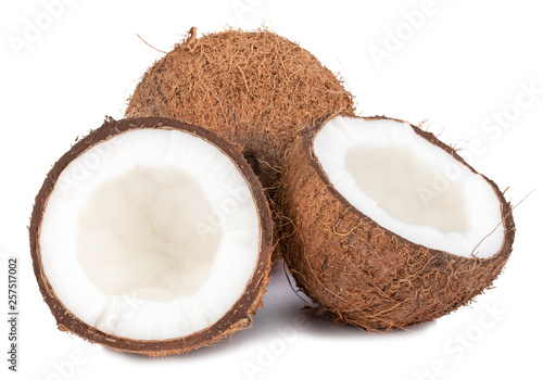 coconuts isolated on the white background  with clipping path
