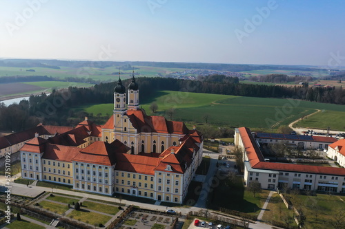 Fototapete Kloster Roggenburg von oben