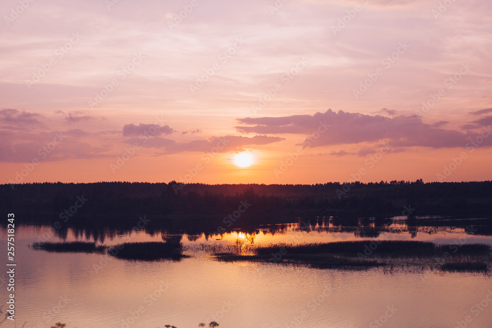 Sunset on the river Sunset on the river
