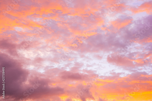 Colorful Cloudy sunset  sky © Nastya Tepikina