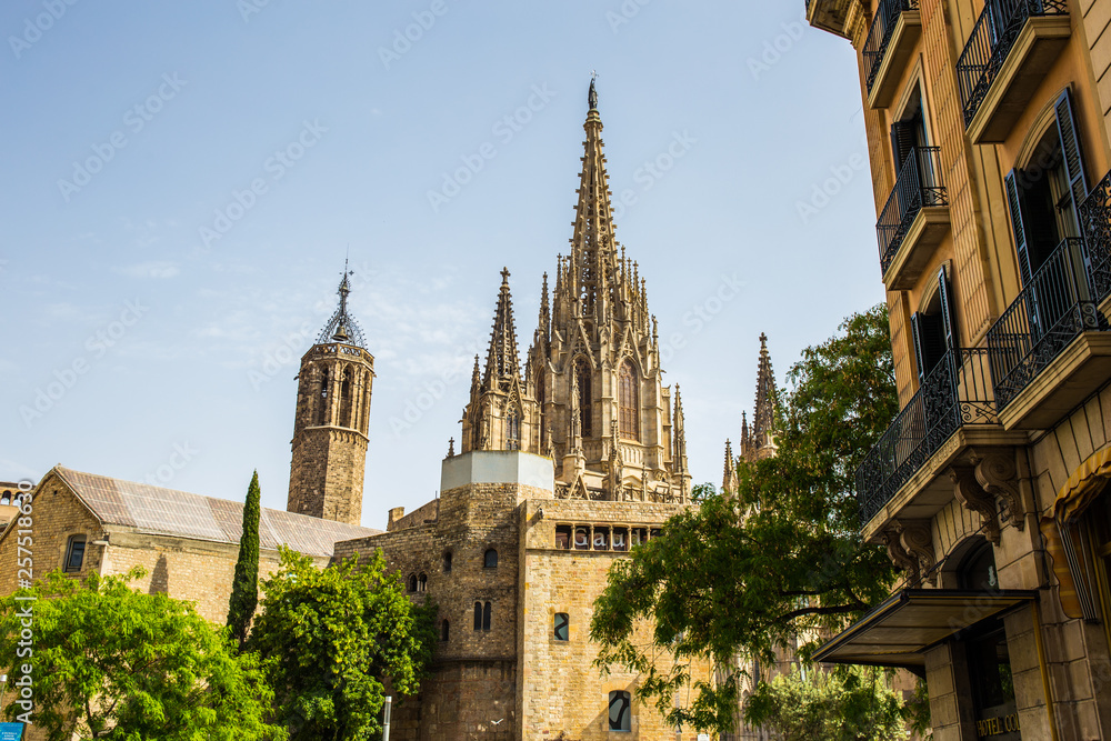 paisaje con catedral gotica 