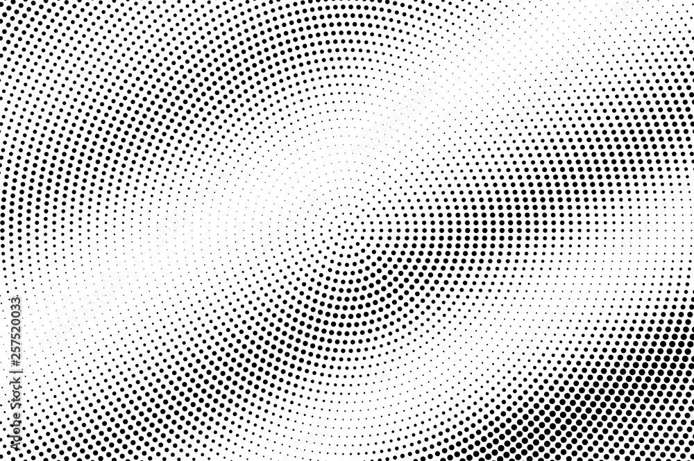 Black and white halftone vector background. Diagonal dot gradient. Faded dotwork surface. Smooth dotted halftone