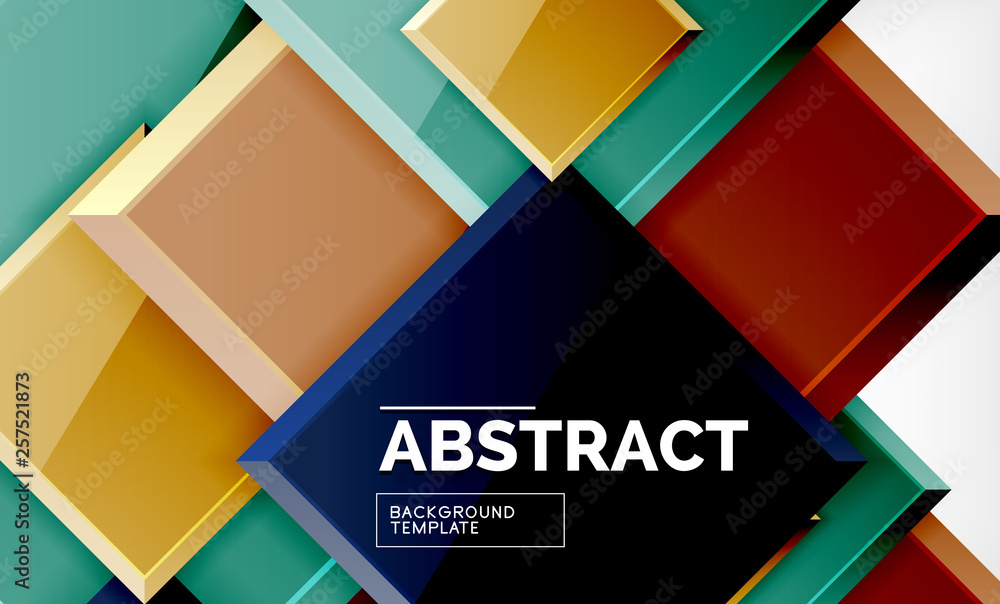 Square geometric background Square geometric background