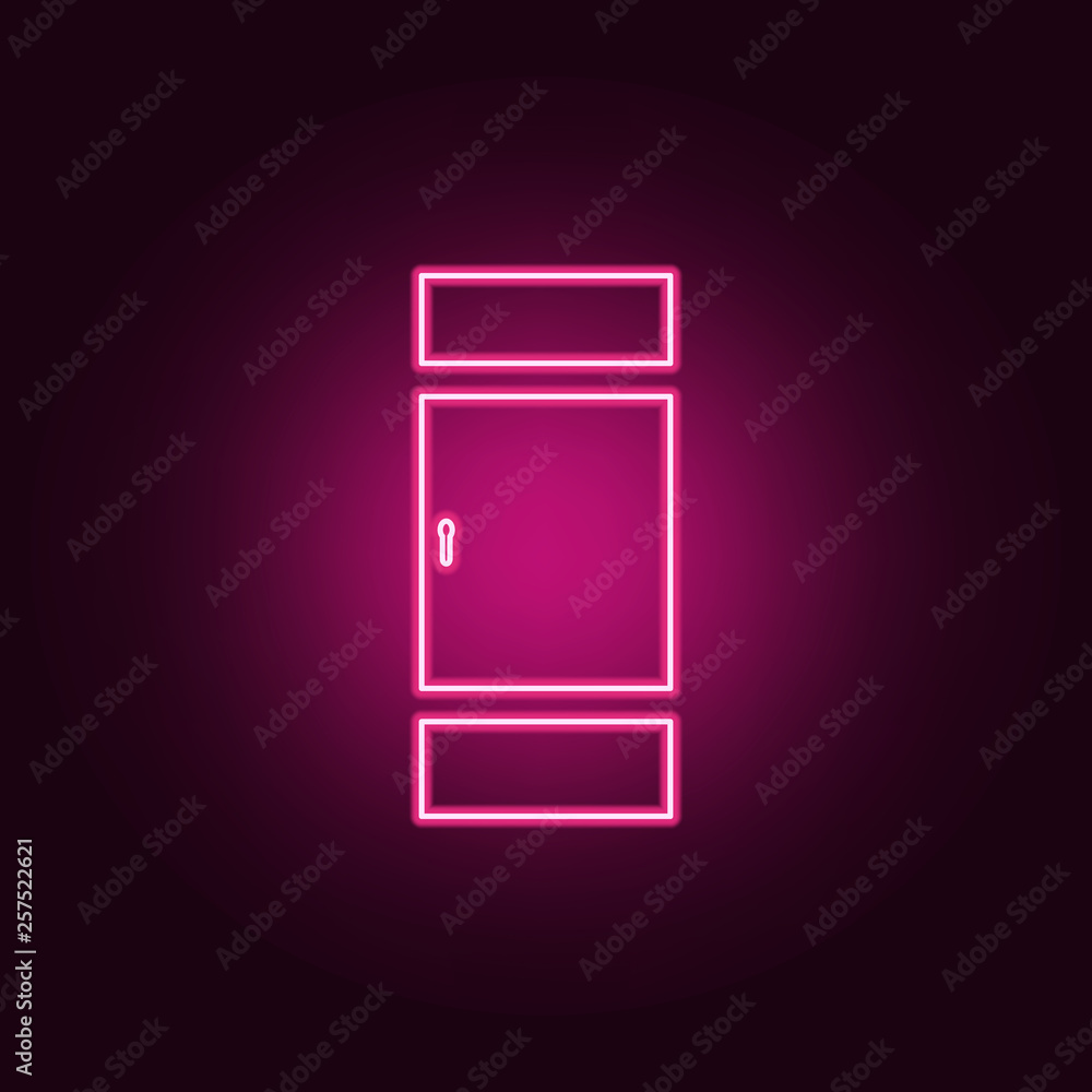 Entrance door icon. Elements of Door in neon style icons. Simple icon for websites, web design, mobile app, info graphics Entrance door icon. Elements of Door in neon style icons. Simple icon for websites, web design, mobile app, info graphics