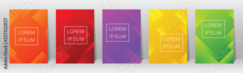 Set of flyer template design with abstract background