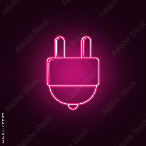 electrical plug icon. Elements of Ecology in neon style icons. Simple icon for websites, web design, mobile app, info graphics