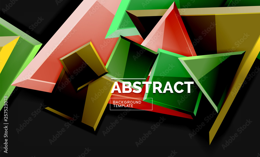 Glossy squares and triangles geometric backgrounds Glossy squares and triangles geometric backgrounds
