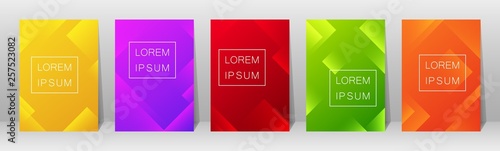 Set of flyer template design with abstract background
