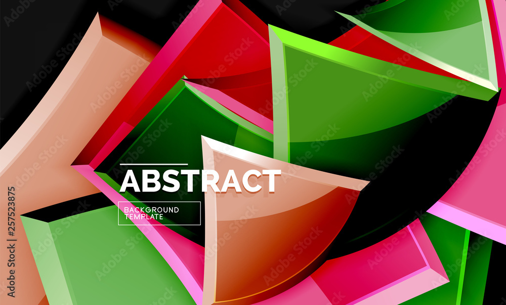 Glossy squares and triangles geometric backgrounds Glossy squares and triangles geometric backgrounds