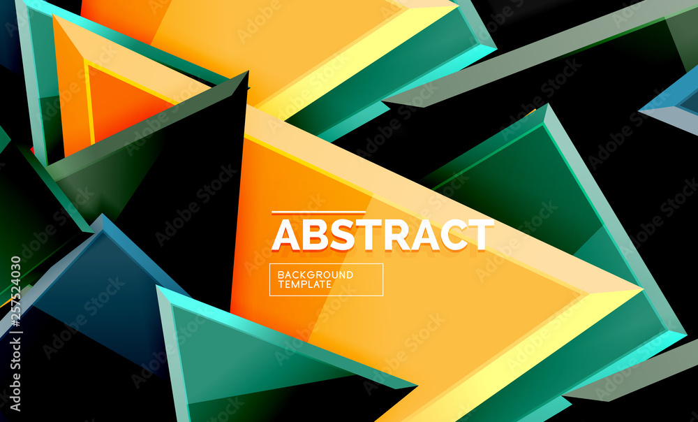Squares and triangles geometrical background Squares and triangles geometrical background