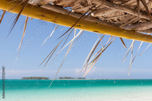 View from a wooden hut in Playa Pilar, one of the most beautiful and famous beach in Cuba. Cayo Guillermo photo