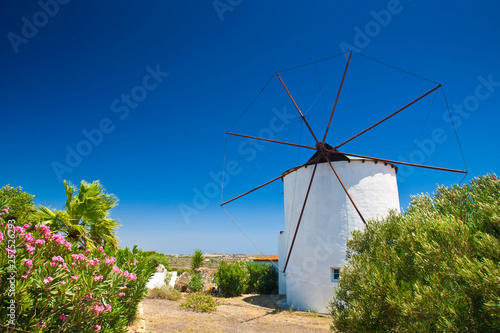 A typical wind mill on Kos island, Greece, Europe