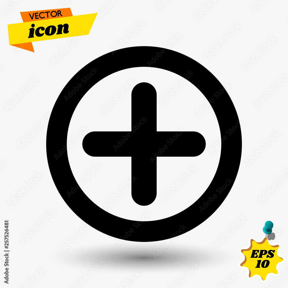 Obraz premium Plus icon vector