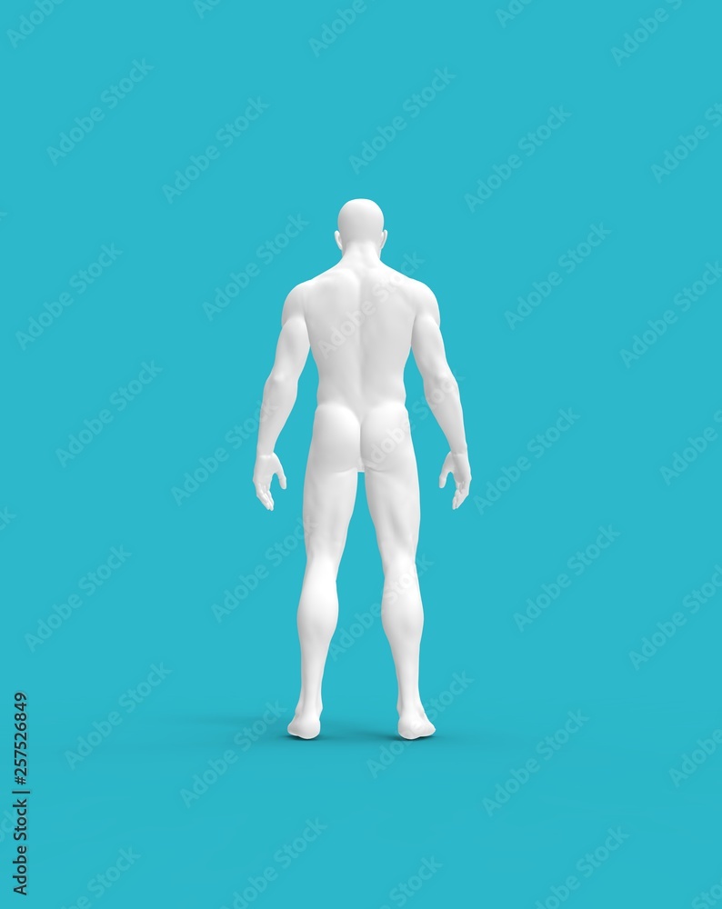 Human Man Body with Shadow, 3D Rendering Human Man Body with Shadow, 3D Rendering